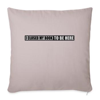 J’ai fermé mon livre - Housse de coussin décorative 45 x 45 cm - taupe clair - Devant