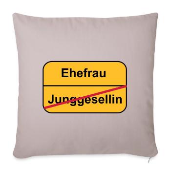 Enterrement de vie de jeune fille - Housse de coussin décorative 45 x 45 cm - taupe clair - Devant