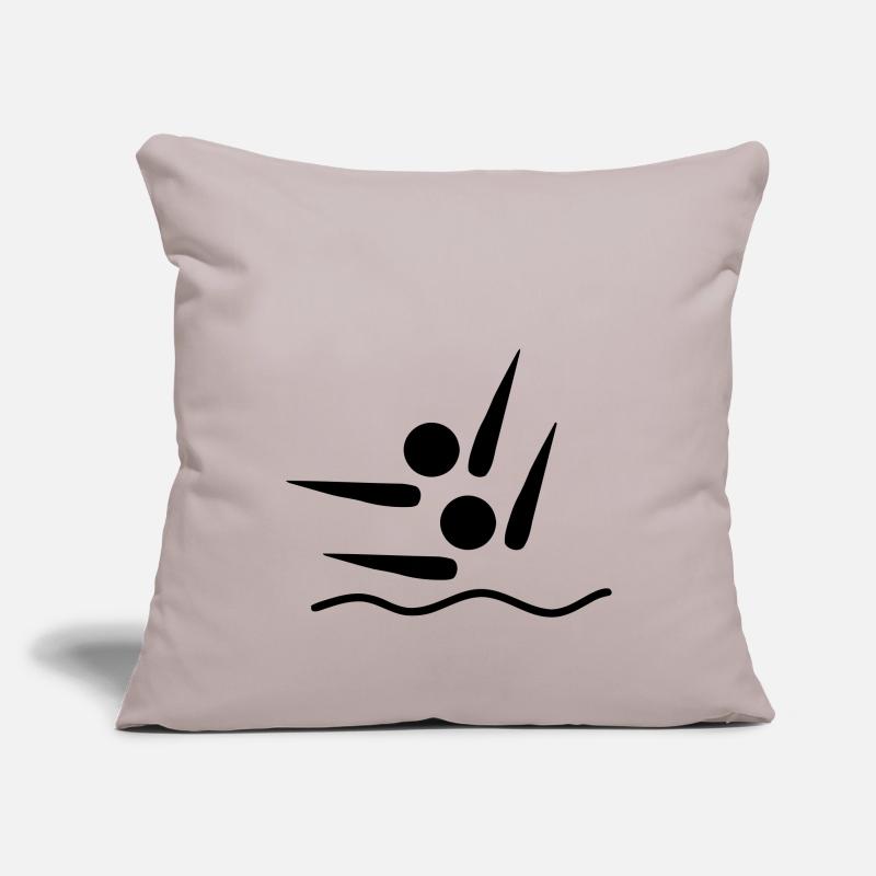 Nage synchrone Housse de coussin décorative 45 x 45 cm