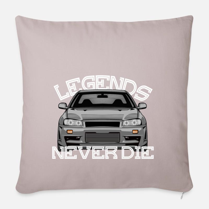 Skyline R34 legends never die - Sofa pillowcase 17,3'' x 17,3'' (45 x 45 cm) - light taupe