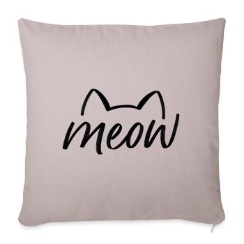 Cats Cat Miau Meow Shirt - Sofa pillowcase 17,3'' x 17,3'' (45 x 45 cm) - light taupe - Front