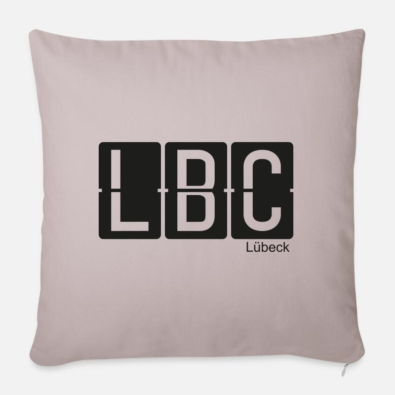 Lübeck - Sofakissenbezug 45 x 45 cm - helles Taupe