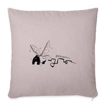 Little fantastic fairy flying tapir fairy - Sofa pillowcase 17,3'' x 17,3'' (45 x 45 cm) - light taupe - Front