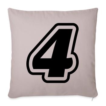 Symbole à 4 chiffres - Housse de coussin décorative 45 x 45 cm - taupe clair - Devant