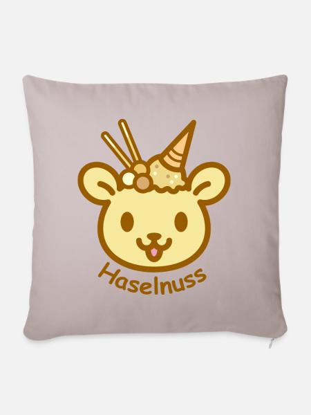 Eisbär Haselnuss - Sofakissenbezug 45 x 45 cm - helles Taupe