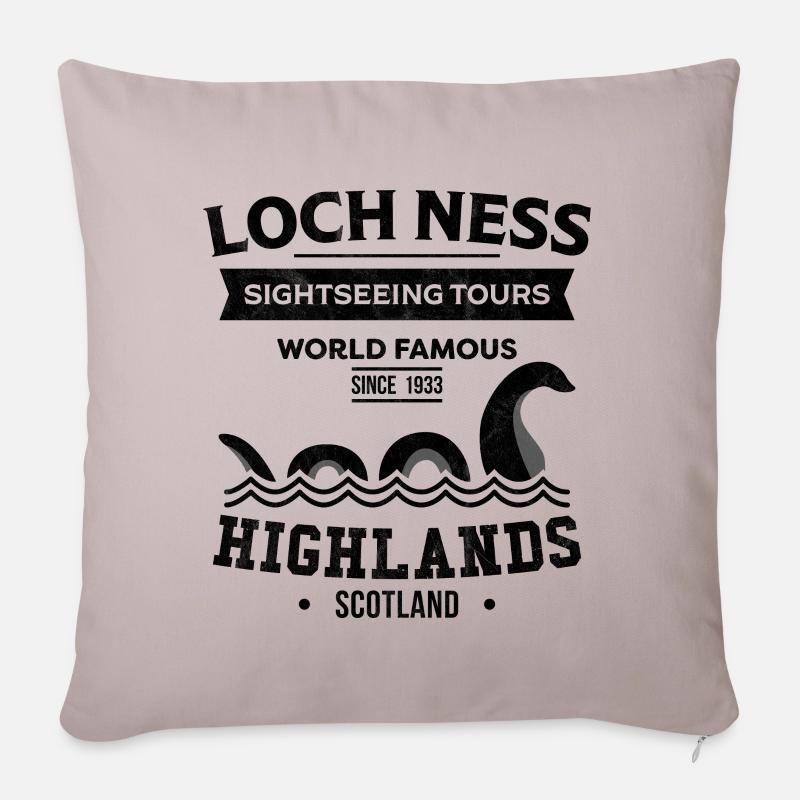 Loch Ness Monster Touren - Sofakissenbezug 45 x 45 cm - helles Taupe