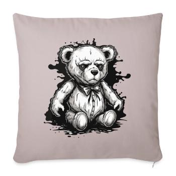 Ours en peluche / Peluche / Animal en peluche / Idée cadeau - Housse de coussin décorative 45 x 45 cm - taupe clair - Devant