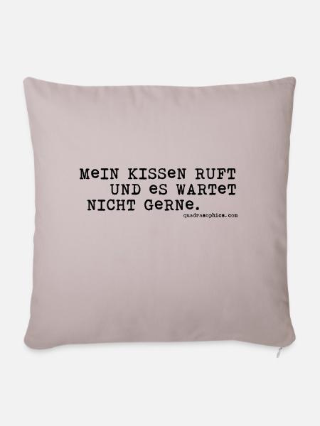 Mein Kissen ruft - Sofakissenbezug 45 x 45 cm - helles Taupe