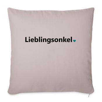 Préféré oncle meilleur oncle monde disant cadeau - Housse de coussin décorative 45 x 45 cm - taupe clair - Devant