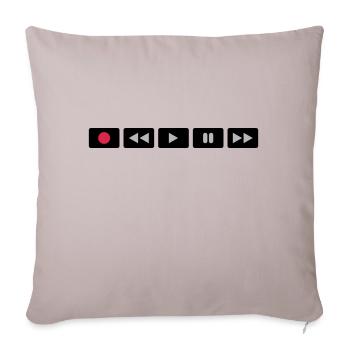 Oldschool Videocontrol - Housse de coussin décorative 45 x 45 cm - taupe clair - Devant