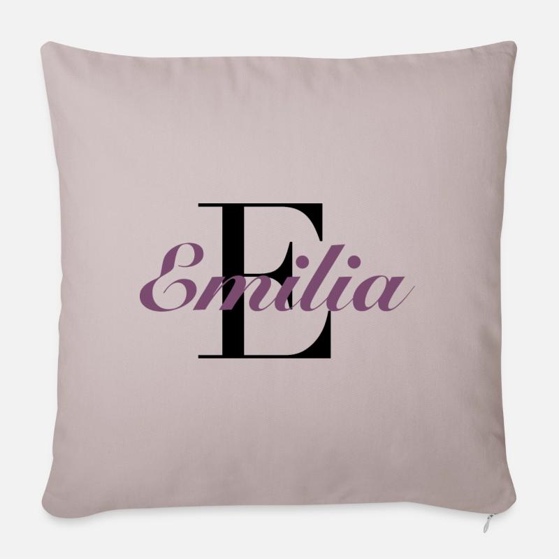 Name - Emilia - Sofakissenbezug 45 x 45 cm - helles Taupe