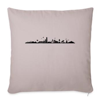 Skyline - Küste Sylt - Sofakissenbezug 45 x 45 cm - helles Taupe - Vorne