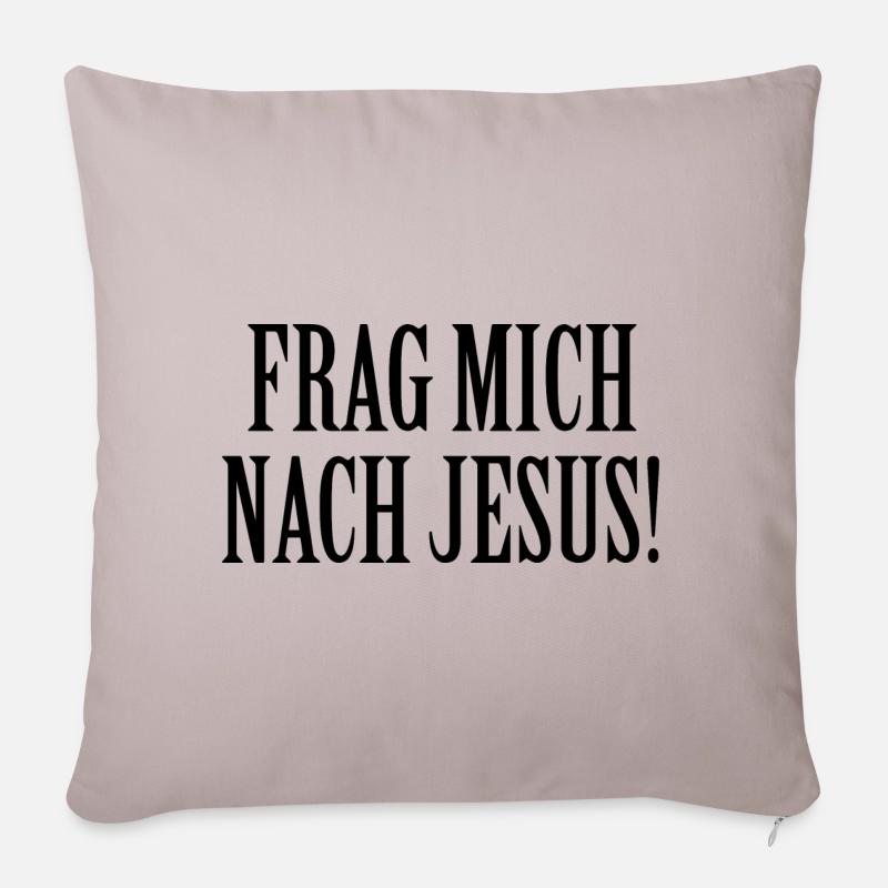 Jesus - Sofakissenbezug 45 x 45 cm - helles Taupe