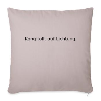 Kong tollt auf Lichtung - Sofakissenbezug 45 x 45 cm - helles Taupe - Vorne