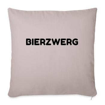 Bierzwerg - Sofakissenbezug 45 x 45 cm - helles Taupe - Vorne