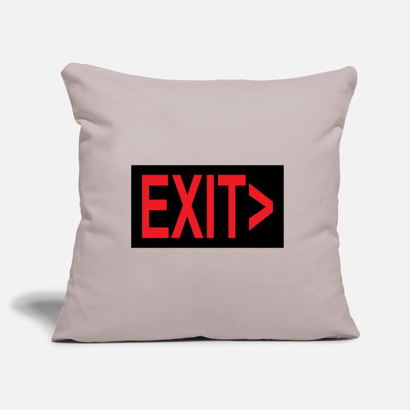 Exit / Exit / Emergency Exit Sofa pillowcase 17,3'' x 17,3'' (45 x 45 cm)