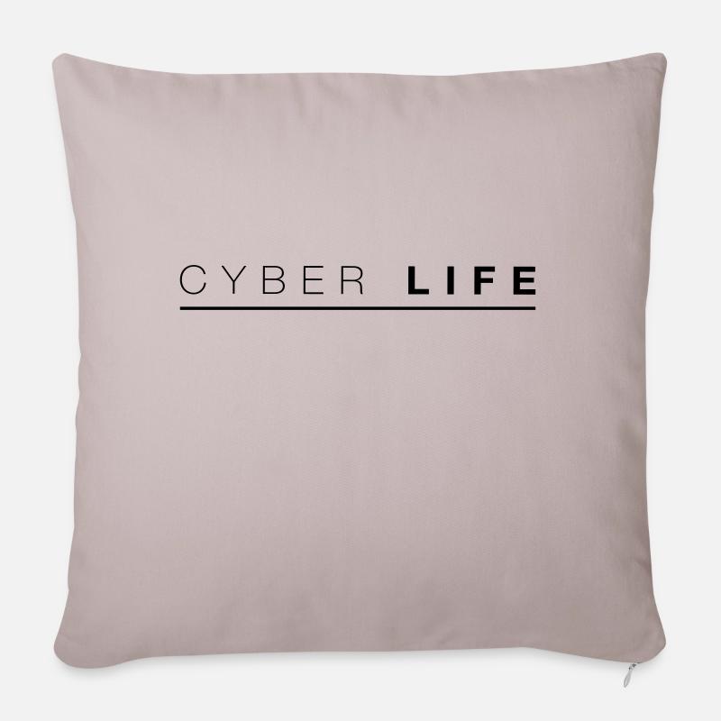 CYBERLIFE_2 - Sofakissenbezug 45 x 45 cm - helles Taupe