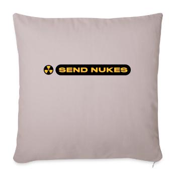 SEND NUKES - Sofakissenbezug 45 x 45 cm - helles Taupe - Vorne