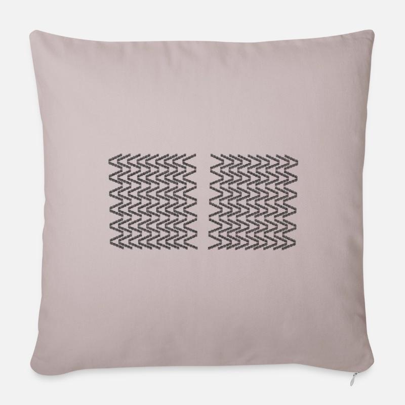 Zickzack - Sofakissenbezug 45 x 45 cm - helles Taupe