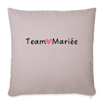 Team the Bride Pink Heart - Sofa pillowcase 17,3'' x 17,3'' (45 x 45 cm) - light taupe - Front