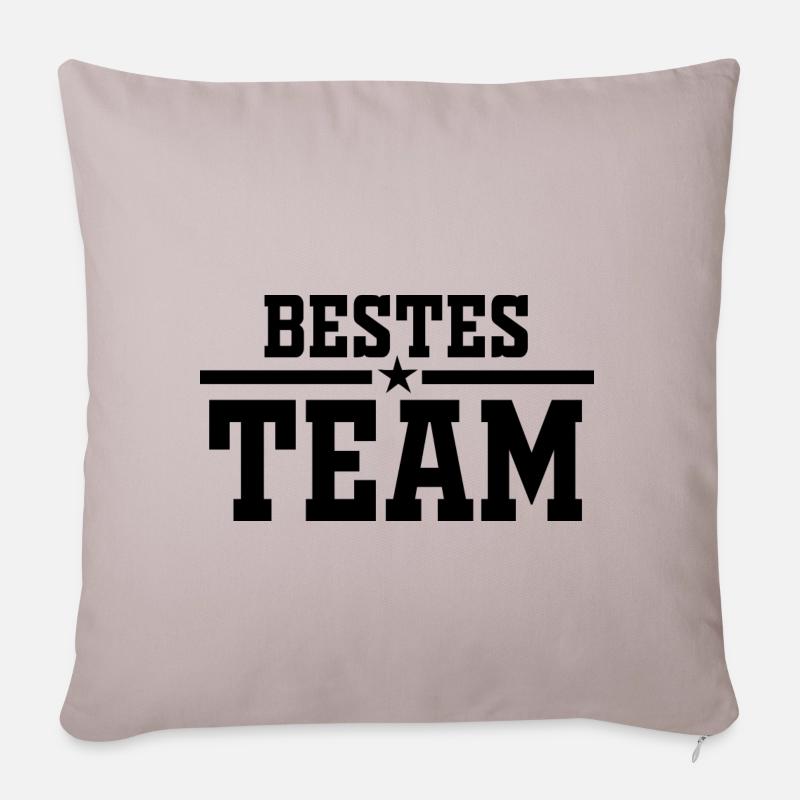 Team, Beste Gruppe, Teamarbeit - Sofakissenbezug 45 x 45 cm - helles Taupe