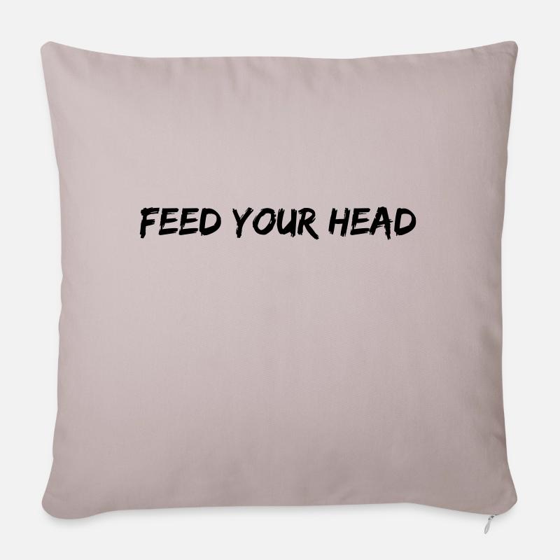 FEED YOUR HEAD - Sofakissenbezug 45 x 45 cm - helles Taupe