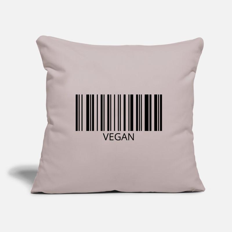 VEGAN Strichcode Sofakissenbezug 45 x 45 cm