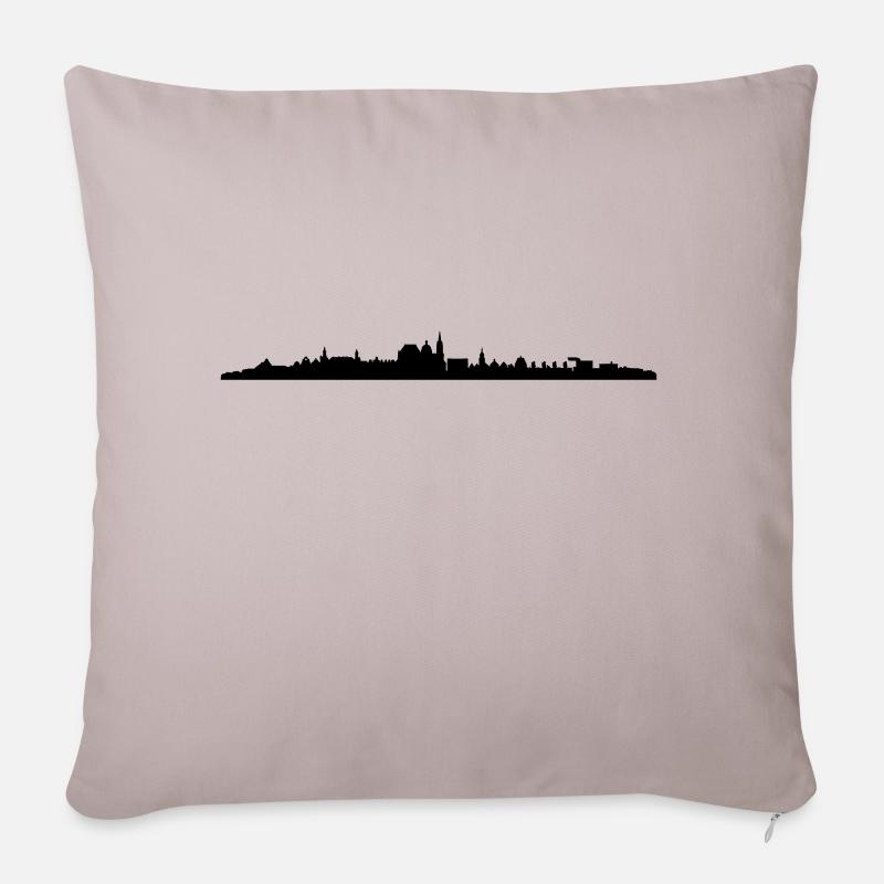 Skyline Aachen - Sofakissenbezug 45 x 45 cm - helles Taupe