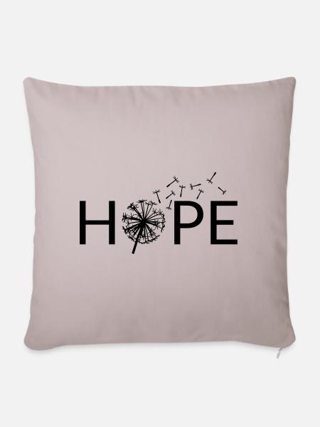 Hope - Sofakissenbezug 45 x 45 cm - helles Taupe