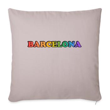 Barcelona Gay Pride - Sofa pillowcase 17,3'' x 17,3'' (45 x 45 cm) - light taupe - Front