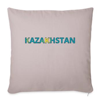 Drapeau Kazakhstan - Housse de coussin décorative 45 x 45 cm - taupe clair - Devant