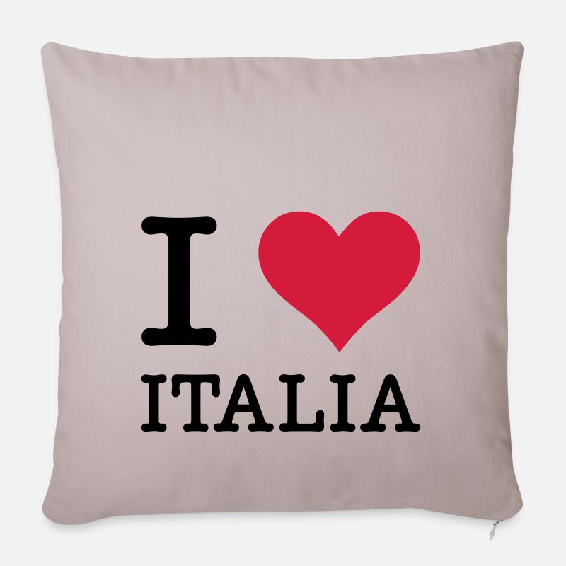 I Love Italia - Sofakissenbezug 45 x 45 cm - helles Taupe