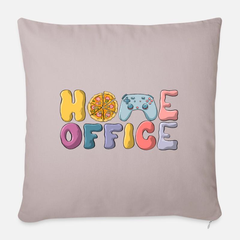 Home Office - Sofakissenbezug 45 x 45 cm - helles Taupe