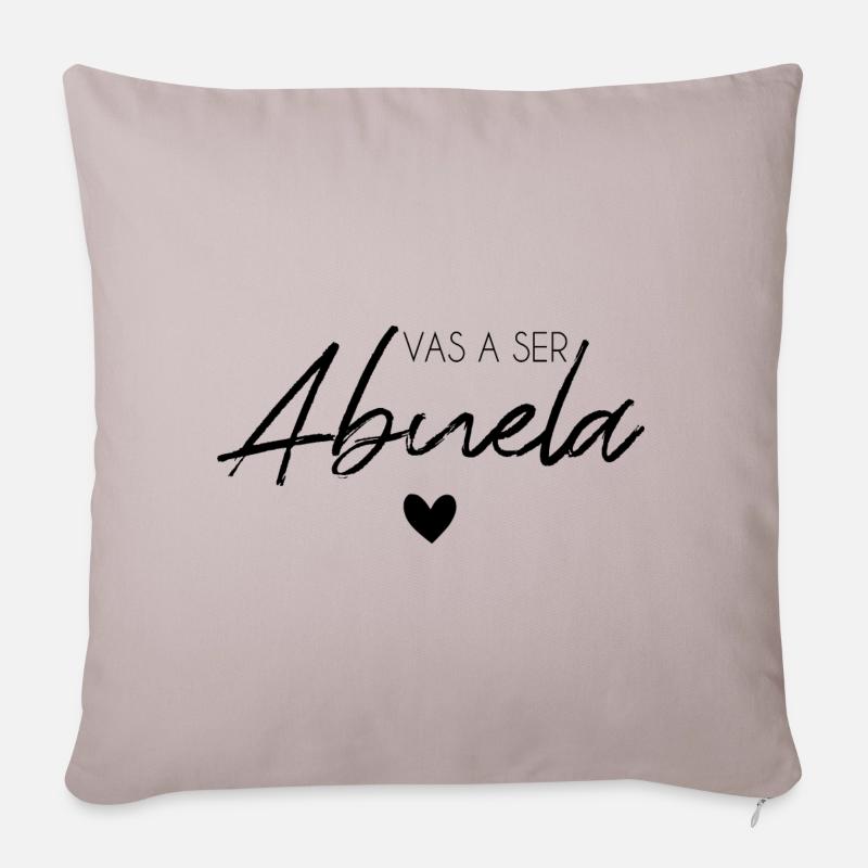 vas a ser abuela - Housse de coussin décorative 45 x 45 cm - taupe clair