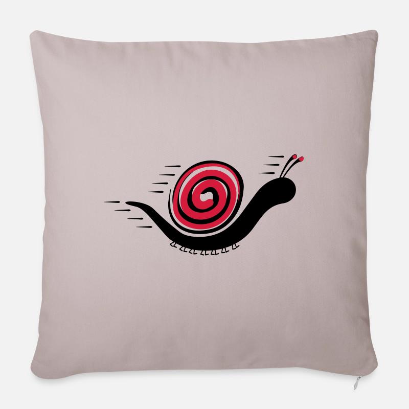 Rennschnecke - Housse de coussin décorative 45 x 45 cm - taupe clair