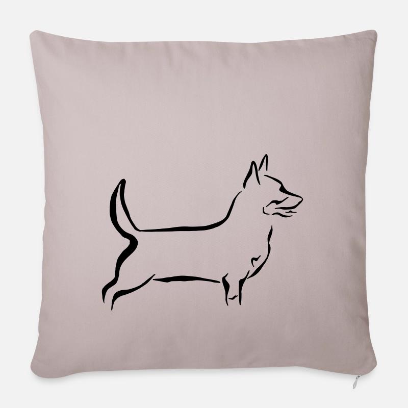 Lancashire Heeler - Sofakissenbezug 45 x 45 cm - helles Taupe