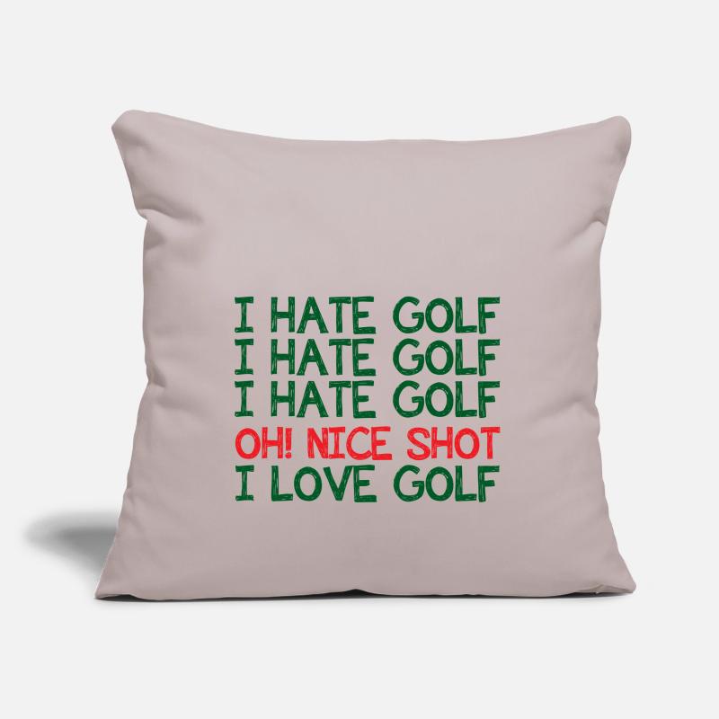 Golf Caddy Golf Course Putter Yardage cadeau Tee Housse de coussin décorative 45 x 45 cm