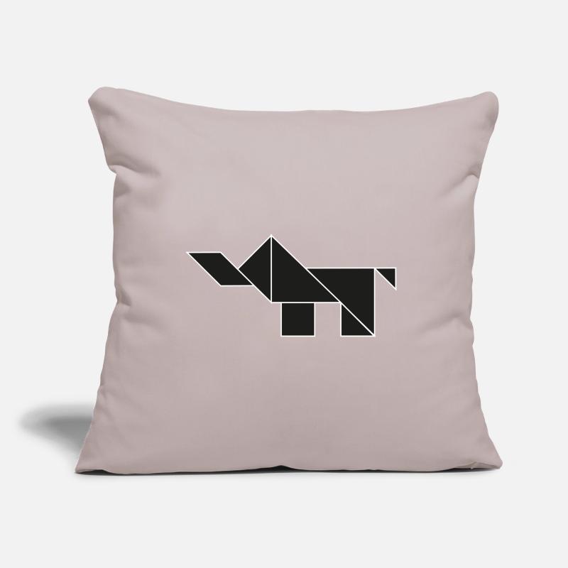 Tangram Elefant black 'n white Sofakissenbezug 45 x 45 cm