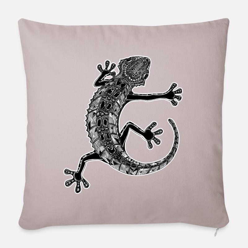 Gecko - Sofakissenbezug 45 x 45 cm - helles Taupe