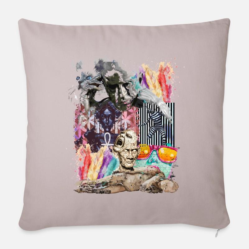 Pop-Art - Housse de coussin décorative 45 x 45 cm - taupe clair