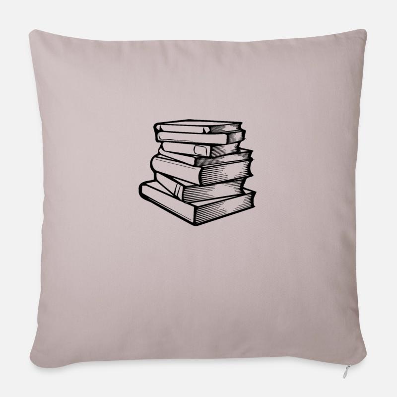 Books - Sofakissenbezug 45 x 45 cm - helles Taupe
