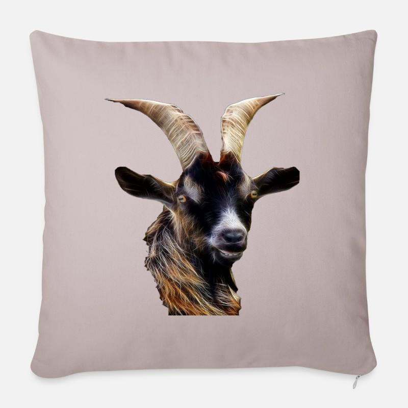 CAPRINS BÉLIER CAPRIN - Housse de coussin décorative 45 x 45 cm - taupe clair