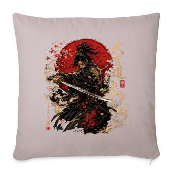 Samurai – Japan Warrior Streetwear Design - Sofakissenbezug 45 x 45 cm - helles Taupe - Vorne