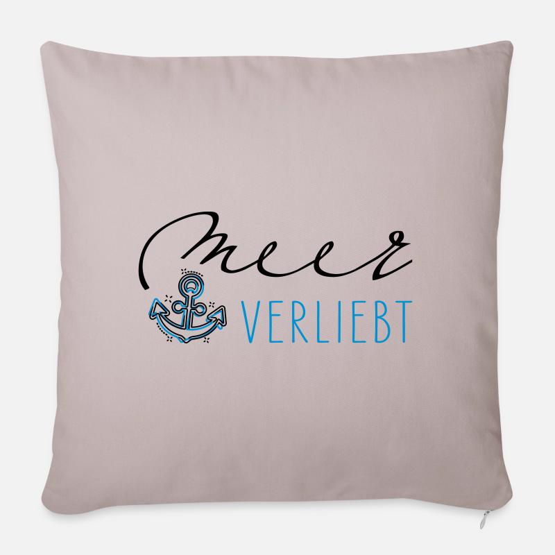 Meer verliebt - Sofakissenbezug 45 x 45 cm - helles Taupe