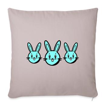 Bunny Easter Symbol - Sofa pillowcase 17,3'' x 17,3'' (45 x 45 cm) - light taupe - Front