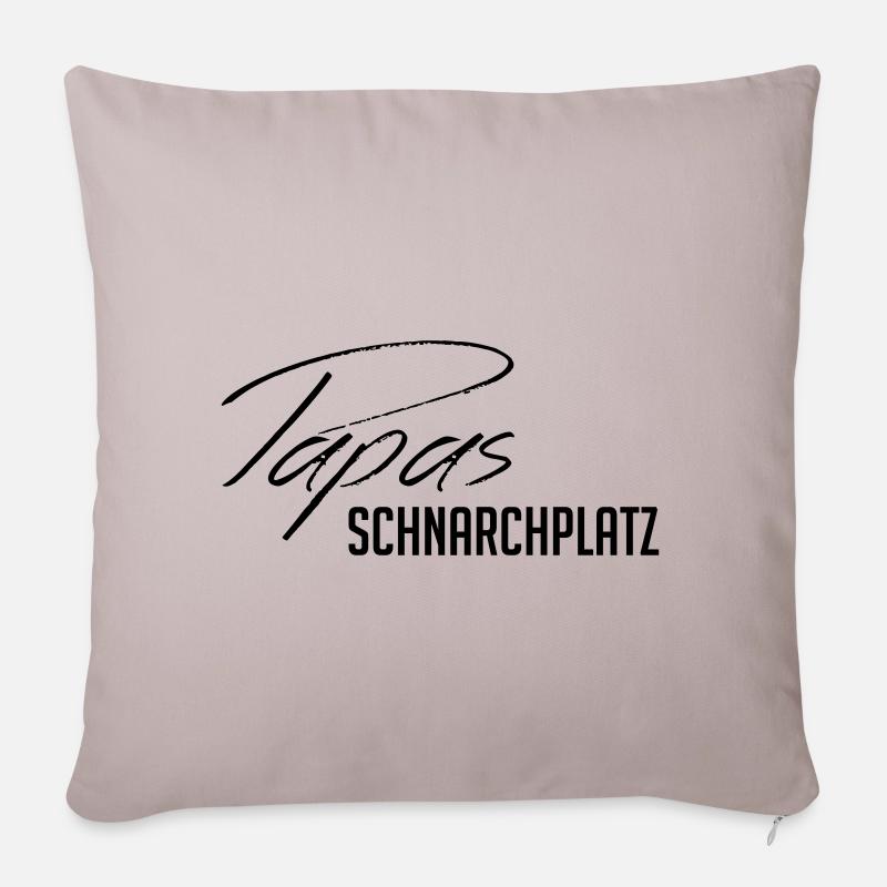 Schnarchplatz | Vatertagsgeschenk Papa Vatertag - Sofakissenbezug 45 x 45 cm - helles Taupe