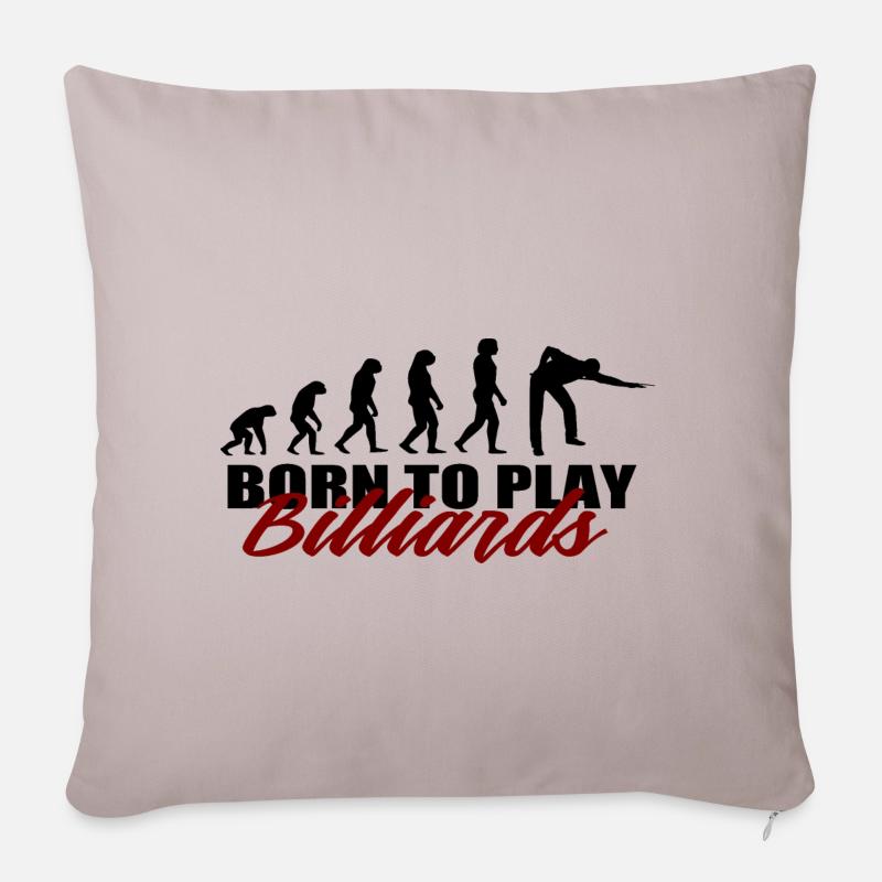 billard - Housse de coussin décorative 45 x 45 cm - taupe clair