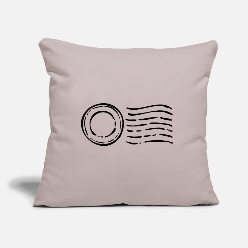 Cachet de la poste timbre Cachet de la poste Housse de coussin décorative 45 x 45 cm