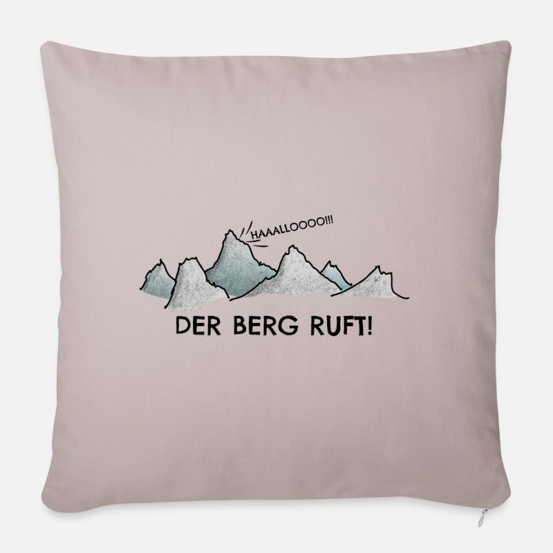 Der Berg ruft - Sofakissenbezug 45 x 45 cm - helles Taupe