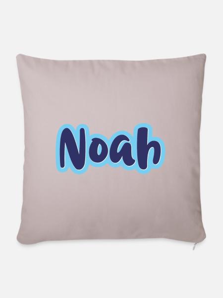 Noah Name Vorname - Sofakissenbezug 45 x 45 cm - helles Taupe